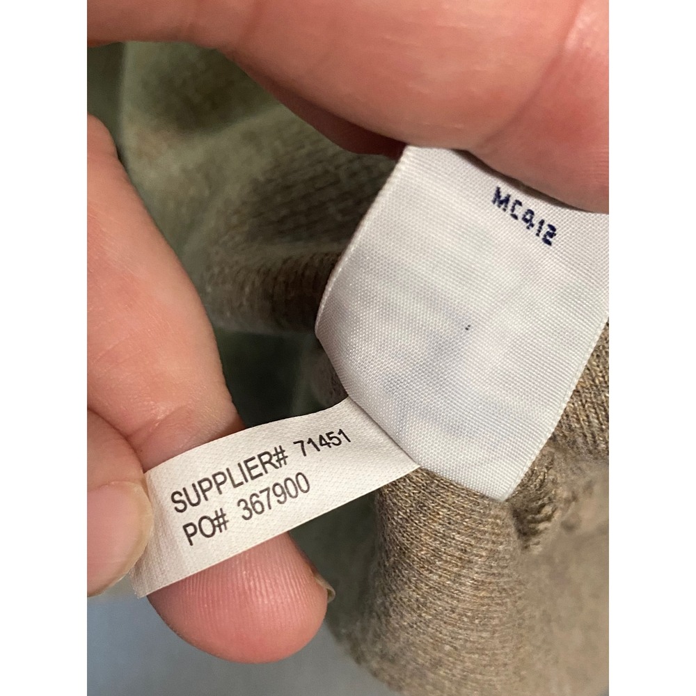Polo Ralph Lauren Mens 4XB Big Tan Cotton Quarter Zip Pullover Vintage Sweater - Picture 8 of 8
